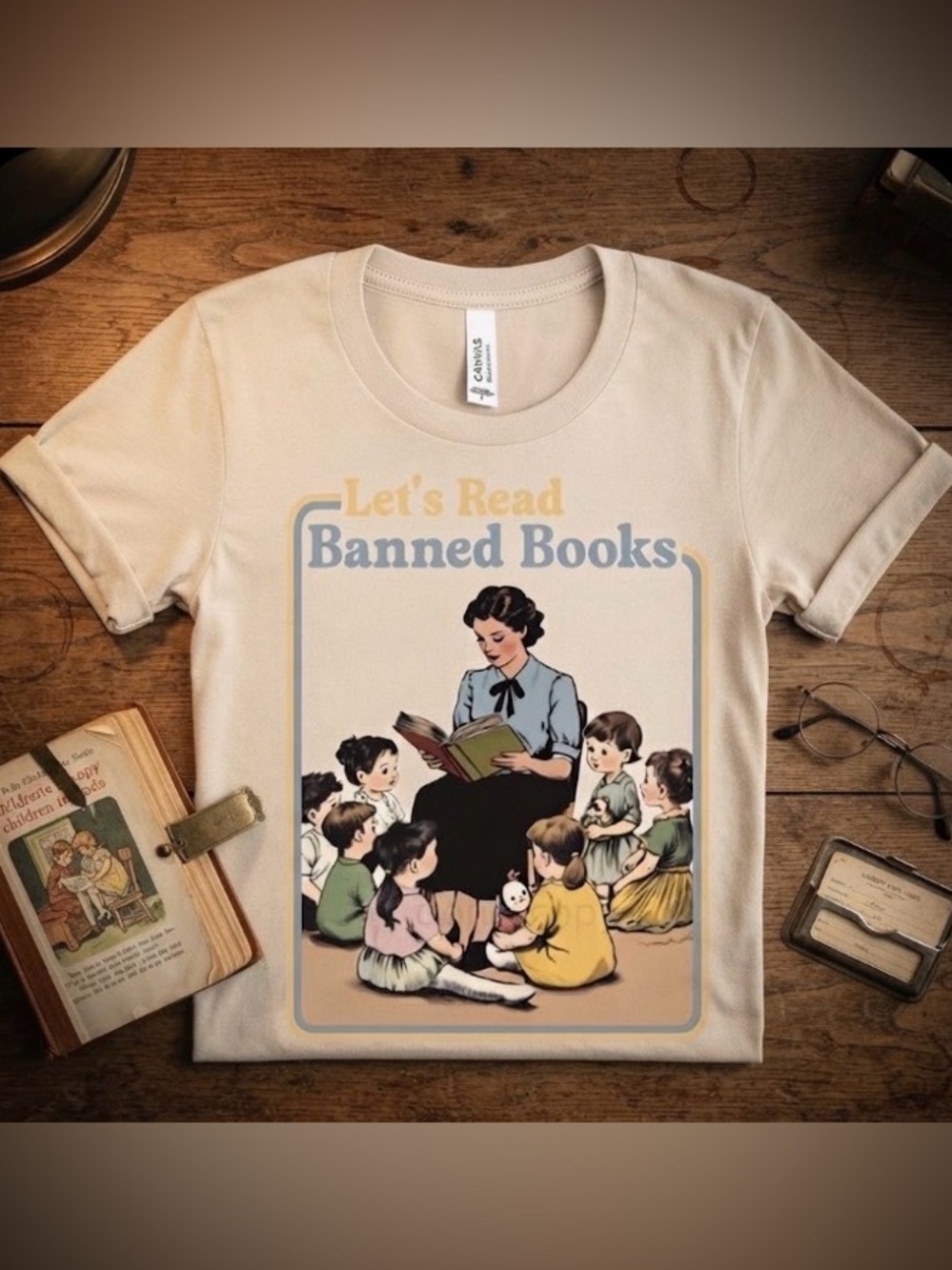 Bella Canvas "Let's Read Banned Books"  Graphic Tee